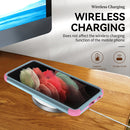 For Samsung Galaxy S22 5G TPU + PC Shockproof Phone Case(Grey Green+Pink)