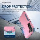 For Samsung Galaxy S22+ 5G TPU + PC Shockproof Phone Case(Pink+Blue)