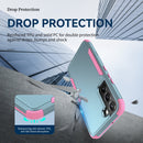 For Samsung Galaxy S22+ 5G TPU + PC Shockproof Phone Case(Grey Green+Pink)