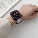 TPU Watch Band For Apple Watch Series 8&7 41mm / SE 2&6&SE&5&4 40mm / 3&2&1 38mm(Purple White)
