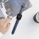 Genuine Leather Watch Band For Apple Watch Series 7 41mm / 6&SE&5&4 40mm / 3&2&1 38mm(Blue)