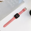 Genuine Leather Watch Band For Apple Watch Series 7 41mm / 6&SE&5&4 40mm / 3&2&1 38mm(Pink)