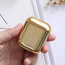 For AirPods 1/2 Electroplated TPU Earphones Shockproof Protective Case(Gold)