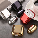 For AirPods 1/2 Electroplated TPU Earphones Shockproof Protective Case(Gold)
