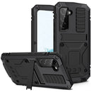 For Samsung Galaxy S22+ 5G R-JUST Metal + Silicone Holder Phone Case(Black)