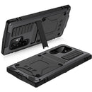For Samsung Galaxy S22 Ultra 5G R-JUST Metal + Silicone Holder Phone Case(Black)