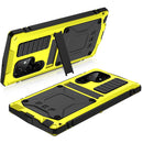 For Samsung Galaxy S22 Ultra 5G R-JUST Metal + Silicone Holder Phone Case(Yellow)