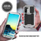 For Samsung Galaxy S22 5G R-JUST Sliding Camera Metal + Silicone Holder Phone Case(Silver)