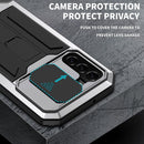 For Samsung Galaxy S22+ 5G R-JUST Sliding Camera Metal + Silicone Holder Phone Case(Silver)