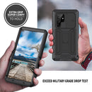 For Samsung Galaxy S22 Ultra 5G R-JUST Sliding Camera Metal + Silicone Holder Phone Case(Black)