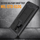 For Samsung Galaxy S22 Ultra 5G R-JUST Sliding Camera Metal + Silicone Holder Phone Case(Black)