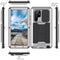 For Samsung Galaxy S22 Ultra 5G R-JUST Sliding Camera Metal + Silicone Holder Phone Case(Silver)