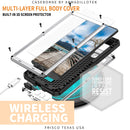 For Samsung Galaxy S22 Ultra 5G R-JUST Sliding Camera Metal + Silicone Holder Phone Case(Silver)