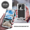 For Samsung Galaxy S22 Ultra 5G R-JUST Sliding Camera Metal + Silicone Holder Phone Case(Silver)