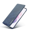 For Samsung Galaxy S22+ 5G LC.IMEEKE Hon Ancient Series Horizontal Flip Leather Phone Case(Blue)