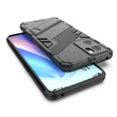 For OPPO Reno7 5G China Punk Armor 2 in 1 PC + TPU Shockproof Phone Case with Invisible Holder(Black)