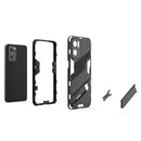 For OPPO Reno7 5G China Punk Armor 2 in 1 PC + TPU Shockproof Phone Case with Invisible Holder(Black)