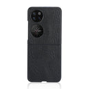 For Huawei P50 Pocket Crocodile Texture Folding Phone Case(Black)