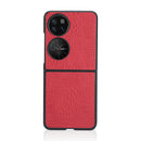 For Huawei P50 Pocket Crocodile Texture Folding Phone Case(Red)