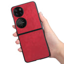 For Huawei P50 Pocket Lychee Texture Folding Phone Case(Red)