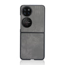 For Huawei P50 Pocket Lychee Texture Folding Phone Case(Grey)