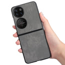 For Huawei P50 Pocket Lychee Texture Folding Phone Case(Grey)