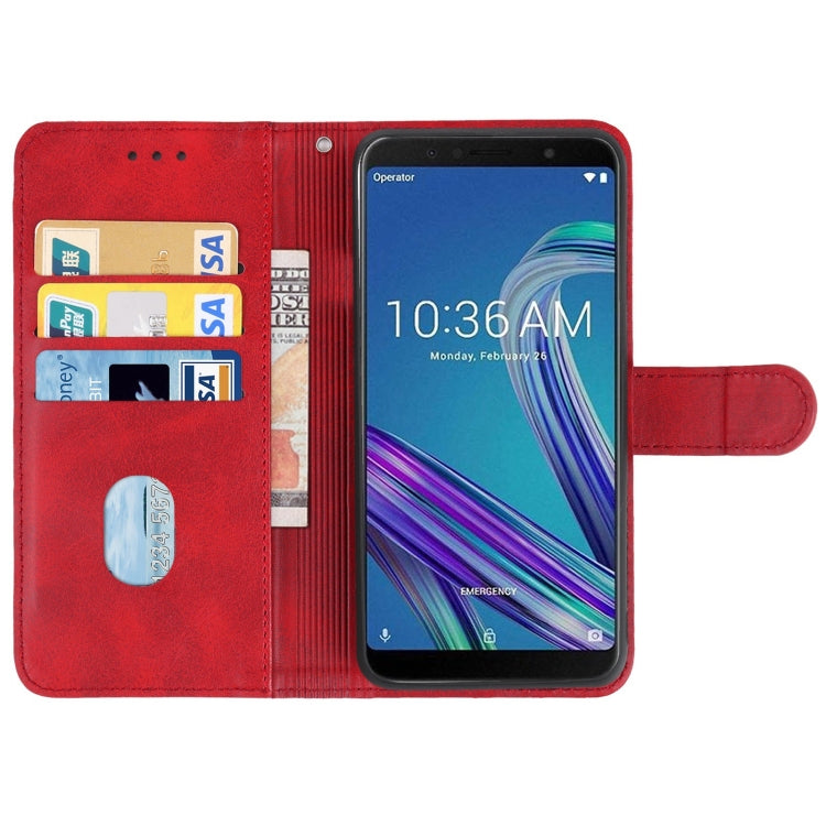 Leather Phone Case For Asus Zenfone Max Pro ZB602KL(Red)