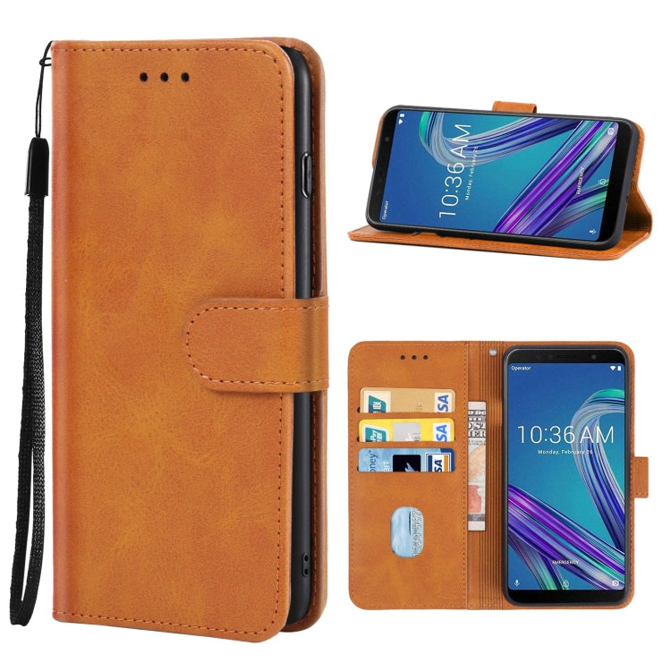 Leather Phone Case For Asus Zenfone Max Pro ZB602KL(Brown)