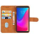 Leather Phone Case For Lenovo K5 Pro(Brown)