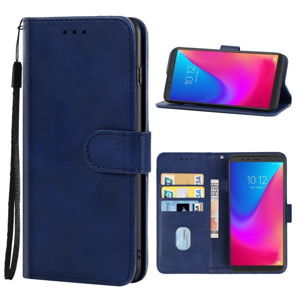Leather Phone Case For Lenovo K5 Pro(Blue)