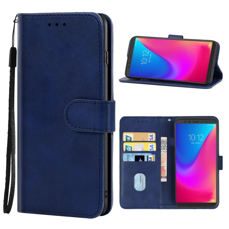 Leather Phone Case For Lenovo K5 Pro(Blue)