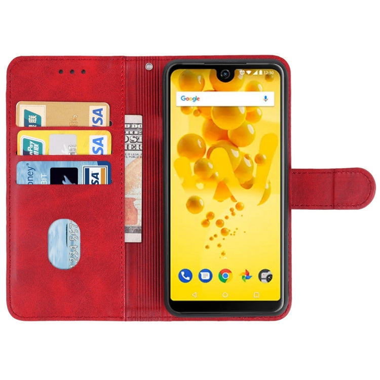 Leather Phone Case For Wiko View 2(Red)