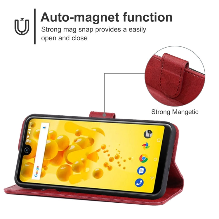 Leather Phone Case For Wiko View 2(Red)