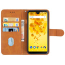 Leather Phone Case For Wiko View 2(Brown)