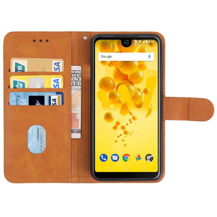 Leather Phone Case For Wiko View 2(Brown)