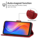 Leather Phone Case For Tecno Spark 6 Go / Spark Go 2020(Red)
