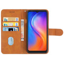Leather Phone Case For Tecno Spark 6 Go / Spark Go 2020(Brown)