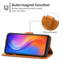Leather Phone Case For Tecno Spark 6 Go / Spark Go 2020(Brown)