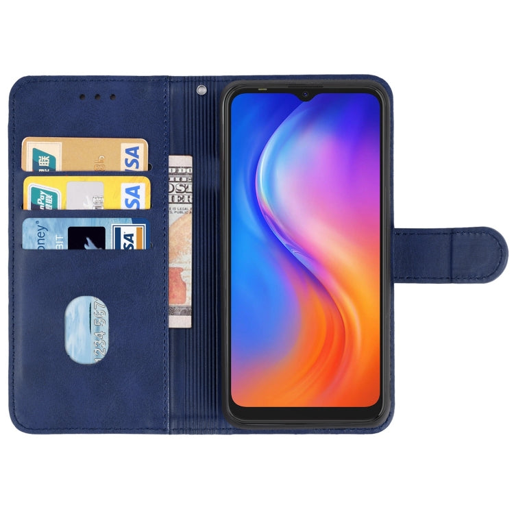 Leather Phone Case For Tecno Spark 6 Go / Spark Go 2020(Blue)