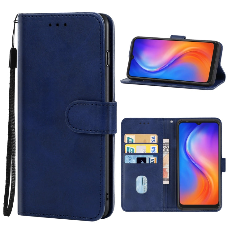 Leather Phone Case For Tecno Spark 6 Go / Spark Go 2020(Blue)