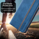 For Samsung Galaxy S22 Ultra 5G Splicing Skin Feel Magnetic Leather Phone Case(Blue)