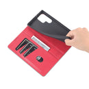 For Samsung Galaxy S22 Ultra 5G AZNS Magnetic Calf Texture Horizontal Flip Leather Phone Case(Red)