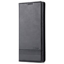 For Samsung Galaxy S22 Ultra 5G AZNS Magnetic Calf Texture Horizontal Flip Leather Phone Case(Black)