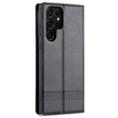 For Samsung Galaxy S22 Ultra 5G AZNS Magnetic Calf Texture Horizontal Flip Leather Phone Case(Black)