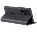 For Samsung Galaxy S22 Ultra 5G AZNS Magnetic Calf Texture Horizontal Flip Leather Phone Case(Black)