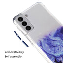 For Samsung Galaxy S22+ 5G Glittery Marble Pattern TPU + Acrylic Phone Case(Green)