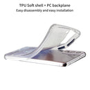For Samsung Galaxy S22+ 5G Glittery Marble Pattern TPU + Acrylic Phone Case(Red)