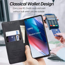 For OPPO A54 / A74 5G Splicing Skin Feel Magnetic Leather Phone Case(Black)