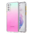For Samsung Galaxy S22 5G Gradient TPU + Acrylic Phone Case(Rose Red)