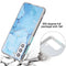 For Samsung Galaxy S22 5G Glazed Marble Pattern TPU + Acrylic Phone Case(Pink)
